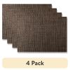 4-Pack Woven Vinyl Table Placemats – Tobacco Color, 13"x18", Durable & Easy to Clean