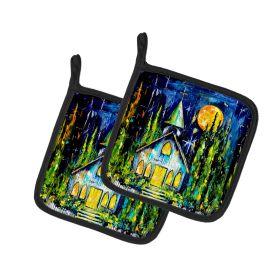 Rock of Ages Church Pair of Pot Holders Kitchen Heat Resistant Pot Holders Sets Oven Hot Pads for Cooking Baking BBQ, 7 1/2 x 7 1/2