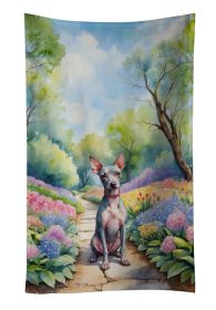 American Hairless Terrier Spring Garden Kitchen Towel Dish Cloths Guest Hand Towel Decorative Bathroom Towel for Face,Tea, Dishcloth, Kitchen and Bath