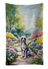 Chinese Crested Spring Path Kitchen Towel Dish Cloths Guest Hand Towel Decorative Bathroom Towel for Face,Tea, Dishcloth, Kitchen and Bath