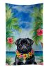 Black Pug Luau Kitchen Towel Dish Cloths Guest Hand Towel Decorative Bathroom Towel for Face,Tea, Dishcloth, Kitchen and Bath