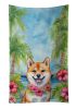 Shiba Inu Luau Kitchen Towel Dish Cloths Guest Hand Towel Decorative Bathroom Towel for Face,Tea, Dishcloth, Kitchen and Bath
