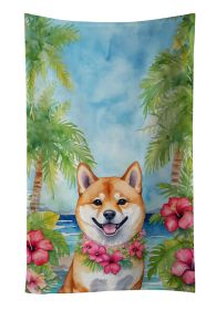 Shiba Inu Luau Kitchen Towel Dish Cloths Guest Hand Towel Decorative Bathroom Towel for Face,Tea, Dishcloth, Kitchen and Bath