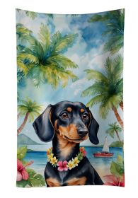 Dachshund Luau Kitchen Towel Dish Cloths Guest Hand Towel Decorative Bathroom Towel for Face,Tea, Dishcloth, Kitchen and Bath