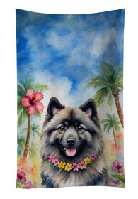 Keeshond Luau Kitchen Towel Dish Cloths Guest Hand Towel Decorative Bathroom Towel for Face,Tea, Dishcloth, Kitchen and Bath