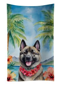 Norwegian Elkhound Luau Kitchen Towel Dish Cloths Guest Hand Towel Decorative Bathroom Towel for Face,Tea, Dishcloth, Kitchen and Bath