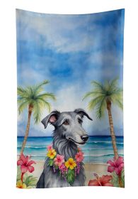 Scottish Deerhound Luau Kitchen Towel Dish Cloths Guest Hand Towel Decorative Bathroom Towel for Face,Tea, Dishcloth, Kitchen and Bath