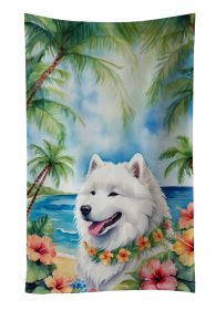 Samoyed Luau Kitchen Towel Dish Cloths Guest Hand Towel Decorative Bathroom Towel for Face,Tea, Dishcloth, Kitchen and Bath