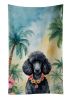 Black Poodle Luau Kitchen Towel Dish Cloths Guest Hand Towel Decorative Bathroom Towel for Face,Tea, Dishcloth, Kitchen and Bath