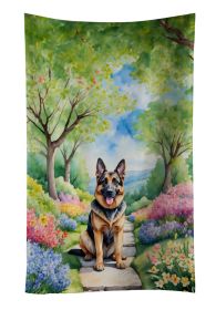 German Shepherd Spring Path Kitchen Towel Dish Cloths Guest Hand Towel Decorative Bathroom Towel for Face,Tea, Dishcloth, Kitchen and Bath