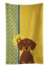 Summer Sunflowers Chocolate and Tan Dachshund Kitchen Towel Dish Cloths Guest Hand Towel Decorative Bathroom Towel for Face,Tea, Dishcloth