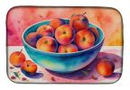 Colorful Peaches Dish Drying Mat Absorbent Dish Drying Mat Pad for Kitchen Counter Dish Drainer Mat for Countertop, 14 x 21", Multicolor