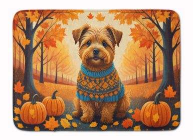 Norfolk Terrier Fall Memory Foam Kitchen Mat Machine Washable Anti-Fatigue Mat Cushion Comfort Bath Mat or Kitchen Rug