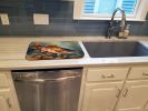 Brook Trout Dish Drying Mat Absorbent Dish Drying Mat Pad for Kitchen Counter Dish Drainer Mat for Countertop, 14 x 21", Multicolor