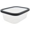 (4 pack) Plastic Durable Gray Food Storage Container 8 Cup 2 Count