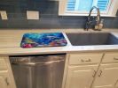 Dolphin Dish Drying Mat Absorbent Dish Drying Mat Pad for Kitchen Counter Dish Drainer Mat for Countertop, 14 x 21", Multicolor