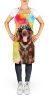 Chocolate Labrador Hippie Dawg Apron Cooking Kitchen Server Baking Crafts Gardening for Adult Women Men, Unisex, Large, Multicolor