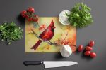 Cardinal Glass Cutting Board Decorative Tempered Glass Kitchen Cutting and Serving Board Large Size Chopping Board