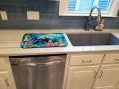 Manatee Dish Drying Mat Absorbent Dish Drying Mat Pad for Kitchen Counter Dish Drainer Mat for Countertop, 14 x 21", Multicolor