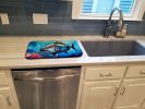 Bluefin Tuna Dish Drying Mat Absorbent Dish Drying Mat Pad for Kitchen Counter Dish Drainer Mat for Countertop, 14 x 21", Multicolor