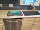Seaweed Dish Drying Mat Absorbent Dish Drying Mat Pad for Kitchen Counter Dish Drainer Mat for Countertop, 14 x 21", Multicolor