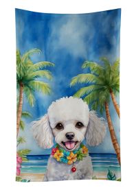White Poodle Luau Kitchen Towel Dish Cloths Guest Hand Towel Decorative Bathroom Towel for Face,Tea, Dishcloth, Kitchen and Bath (Default: Default)