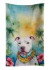 NEW Pit Bull Terrier Luau Kitchen Towel Dish Cloths Guest Hand Towel Decorative Bathroom Towel for Face,Tea, Dishcloth, Kitchen and Bath